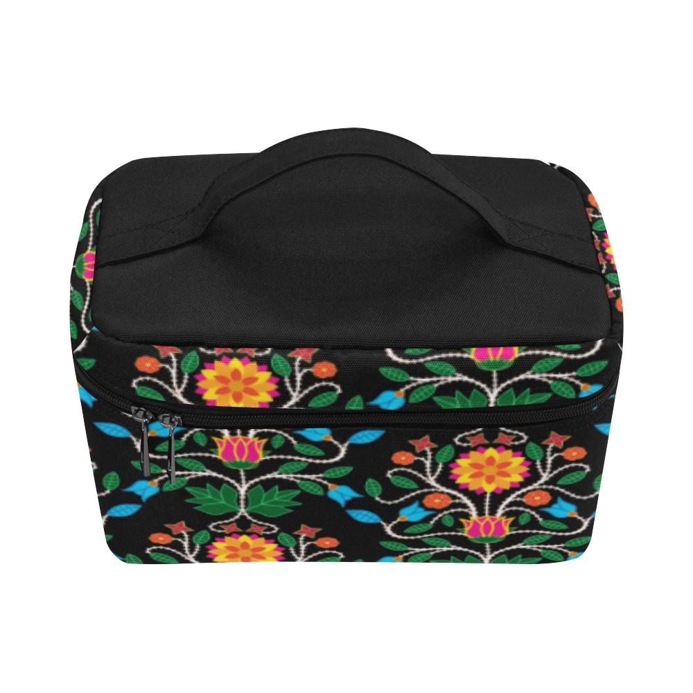 Floral Beadwork Four Clans Cosmetic Bag/Large (Model 1658) Cosmetic Bag e-joyer