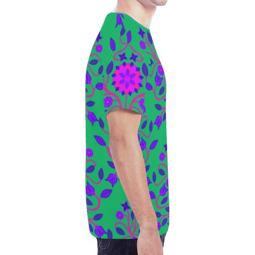 Floral Beadwork Four Clans Deep Lake New All Over Print T-shirt for Men (Model T45) New All Over Print T-shirt for Men (T45) e-joyer