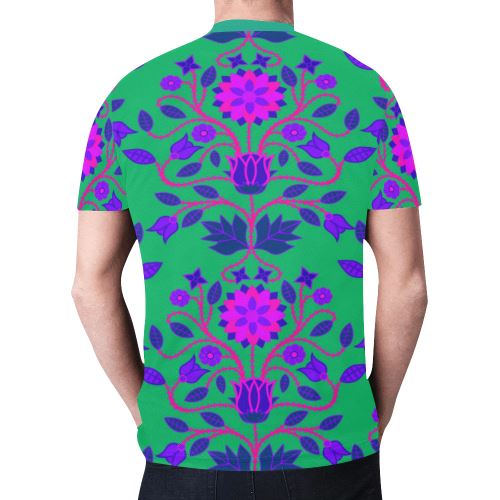 Floral Beadwork Four Clans Deep Lake New All Over Print T-shirt for Men (Model T45) New All Over Print T-shirt for Men (T45) e-joyer