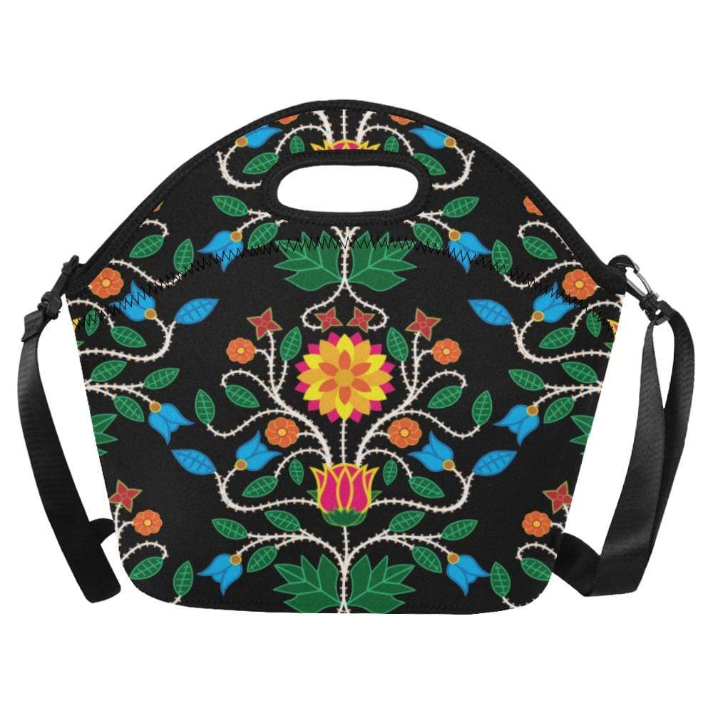 Floral Beadwork Four Clans Neoprene Lunch Bag/Large (Model 1669) Neoprene Lunch Bag/Large (1669) e-joyer