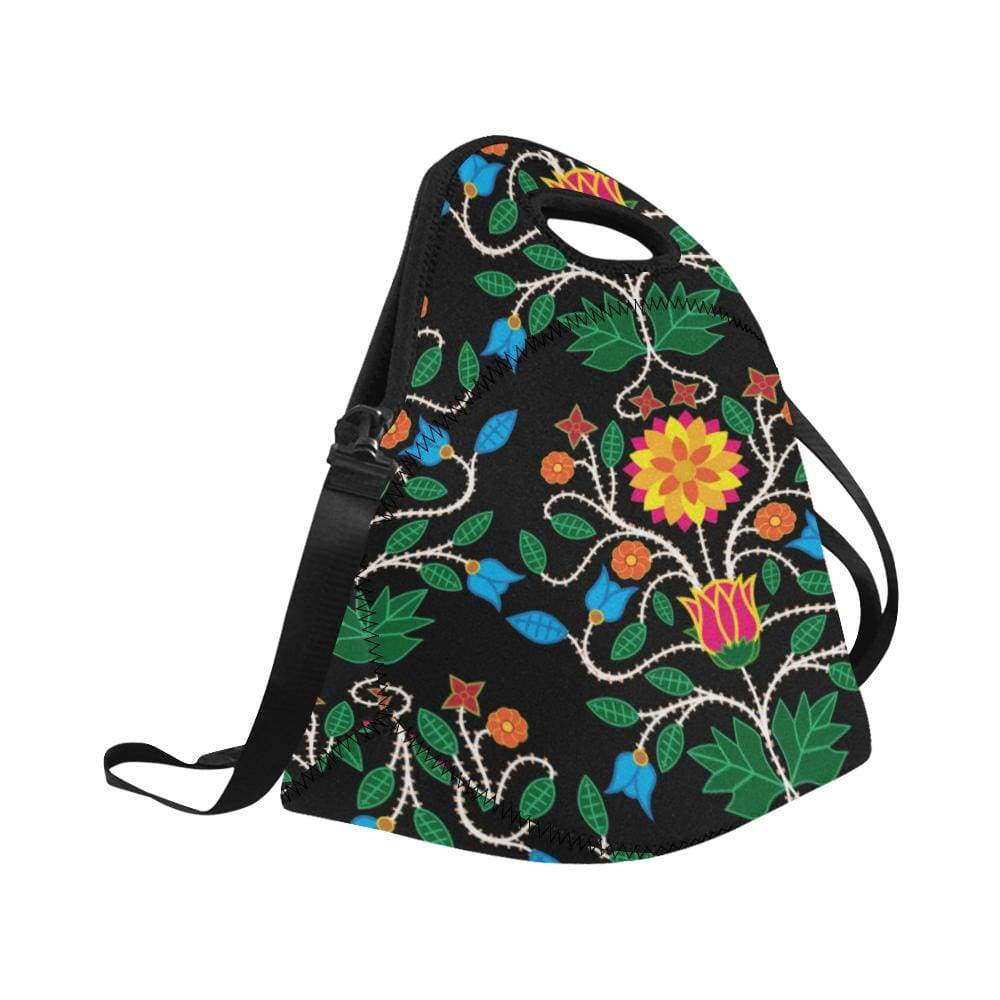 Floral Beadwork Four Clans Neoprene Lunch Bag/Large (Model 1669) Neoprene Lunch Bag/Large (1669) e-joyer