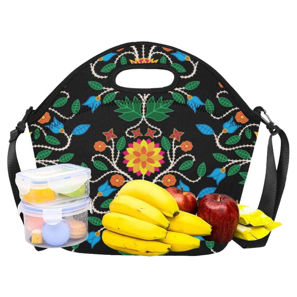Floral Beadwork Four Clans Neoprene Lunch Bag/Large (Model 1669) Neoprene Lunch Bag/Large (1669) e-joyer