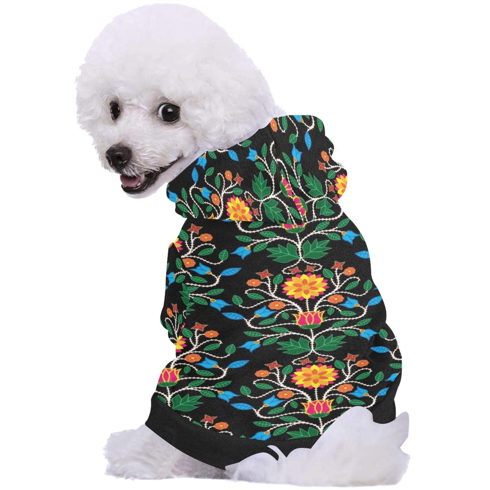 Floral Beadwork Four Clans Pet Dog Hoodie Pet Dog Hoodie e-joyer 