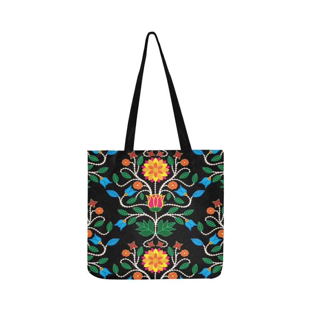 Floral Beadwork Four Clans Reusable Shopping Bag Model 1660 (Two sides) Shopping Tote Bag (1660) e-joyer