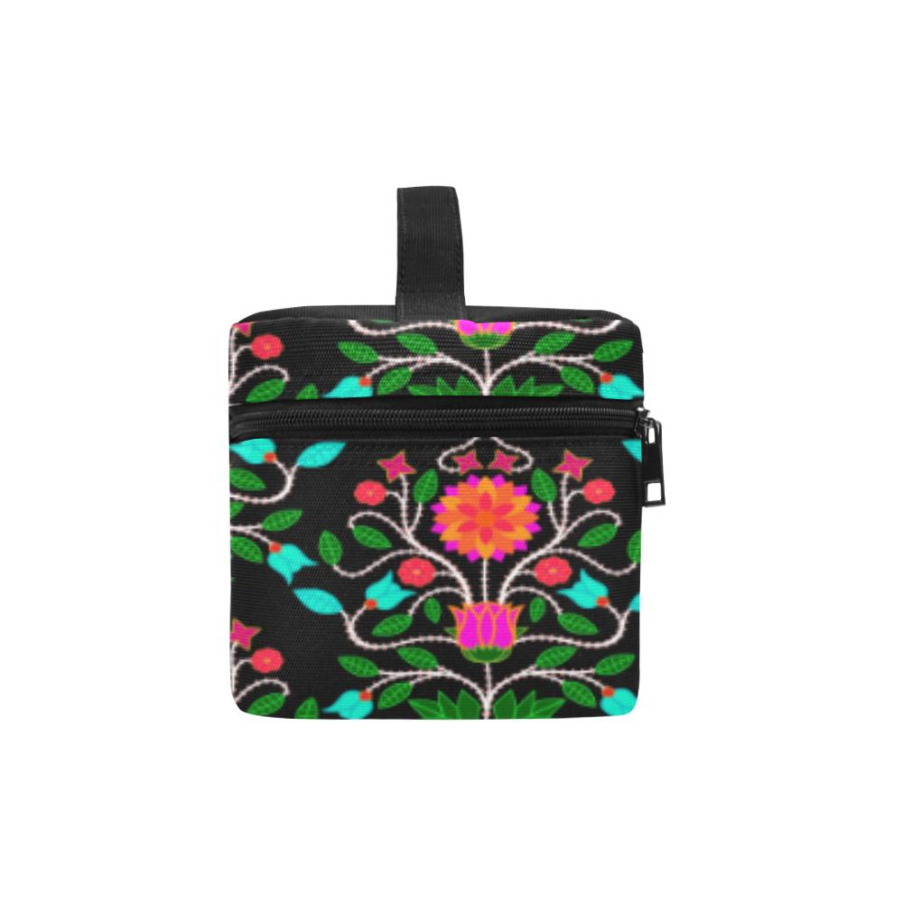 Floral Beadwork Four Clans Sunset Cosmetic Bag/Large (Model 1658) Cosmetic Bag e-joyer