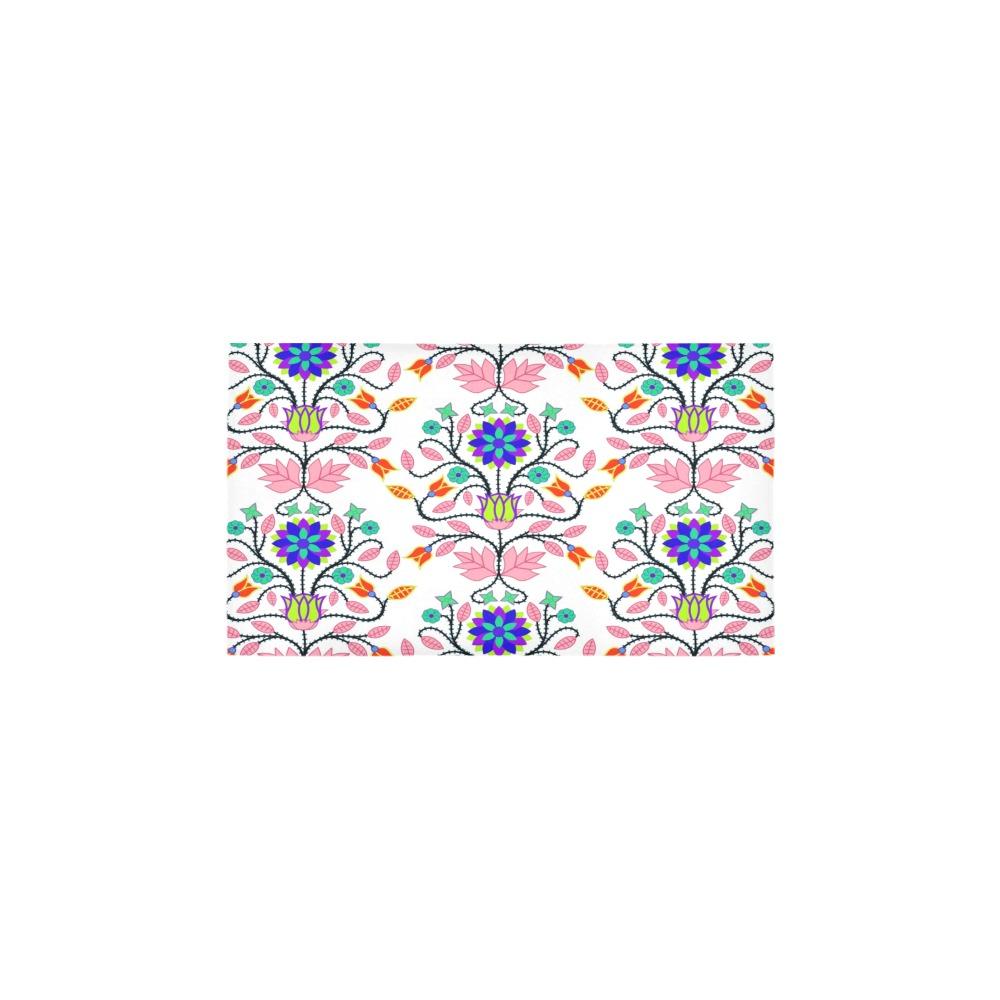 Floral Beadwork Four Clans White Bath Rug 16''x 28'' Bath Rug 16''x 28'' e-joyer