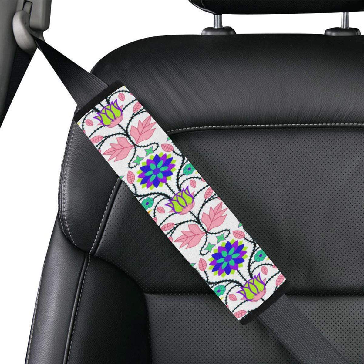 Floral Beadwork Four Clans White Car Seat Belt Cover 7''x12.6'' Car Seat Belt Cover 7''x12.6'' e-joyer