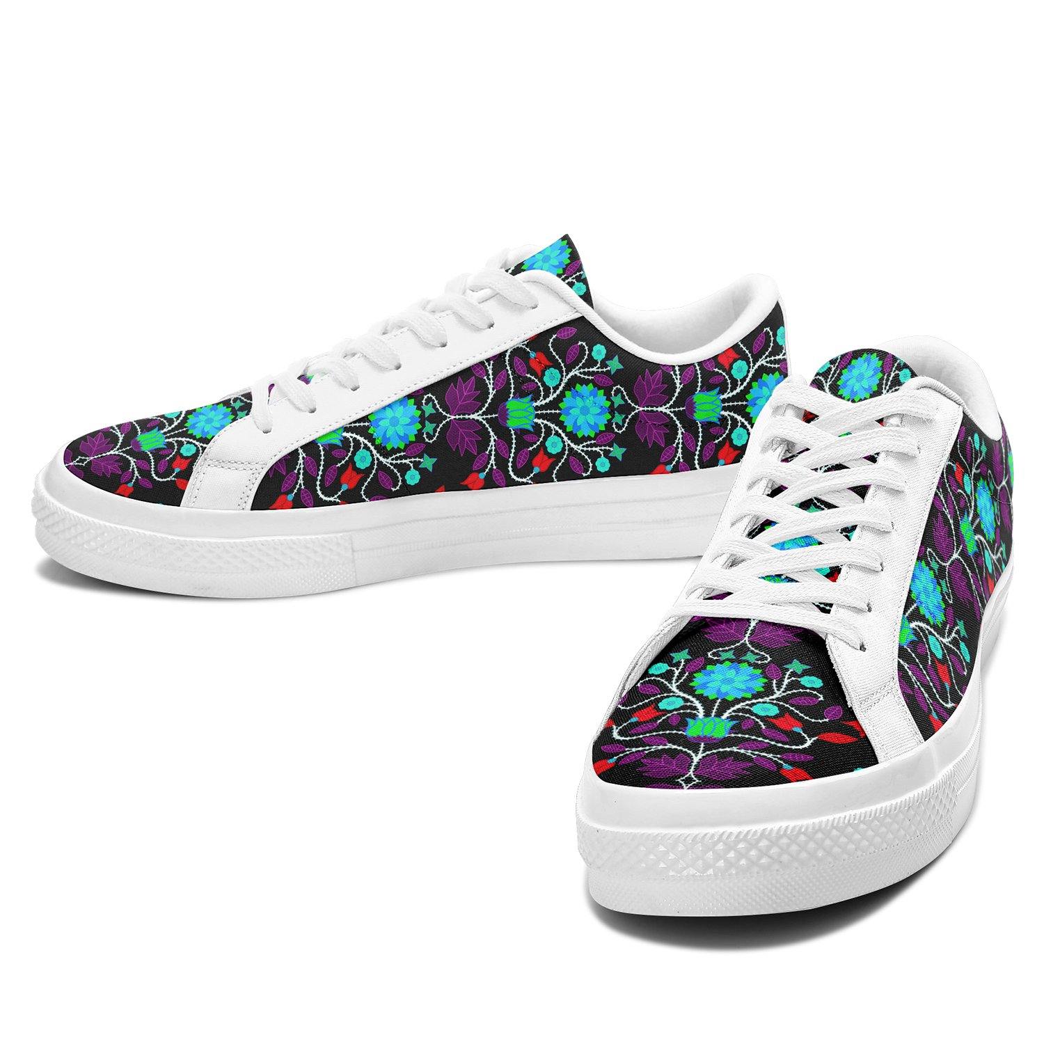 Floral Beadwork Four Clans Winter Aapisi Low Top Canvas Shoes White Sole 49 Dzine