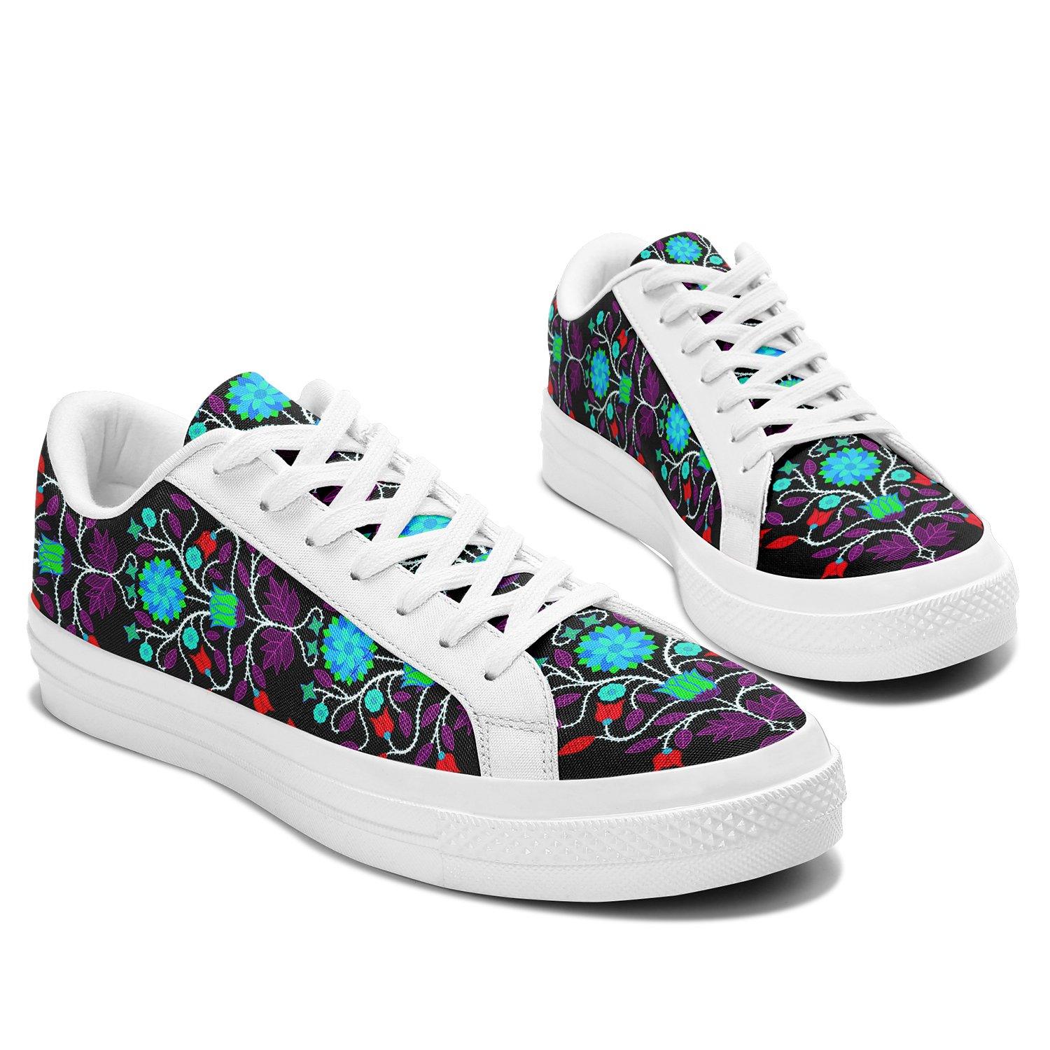 Floral Beadwork Four Clans Winter Aapisi Low Top Canvas Shoes White Sole 49 Dzine