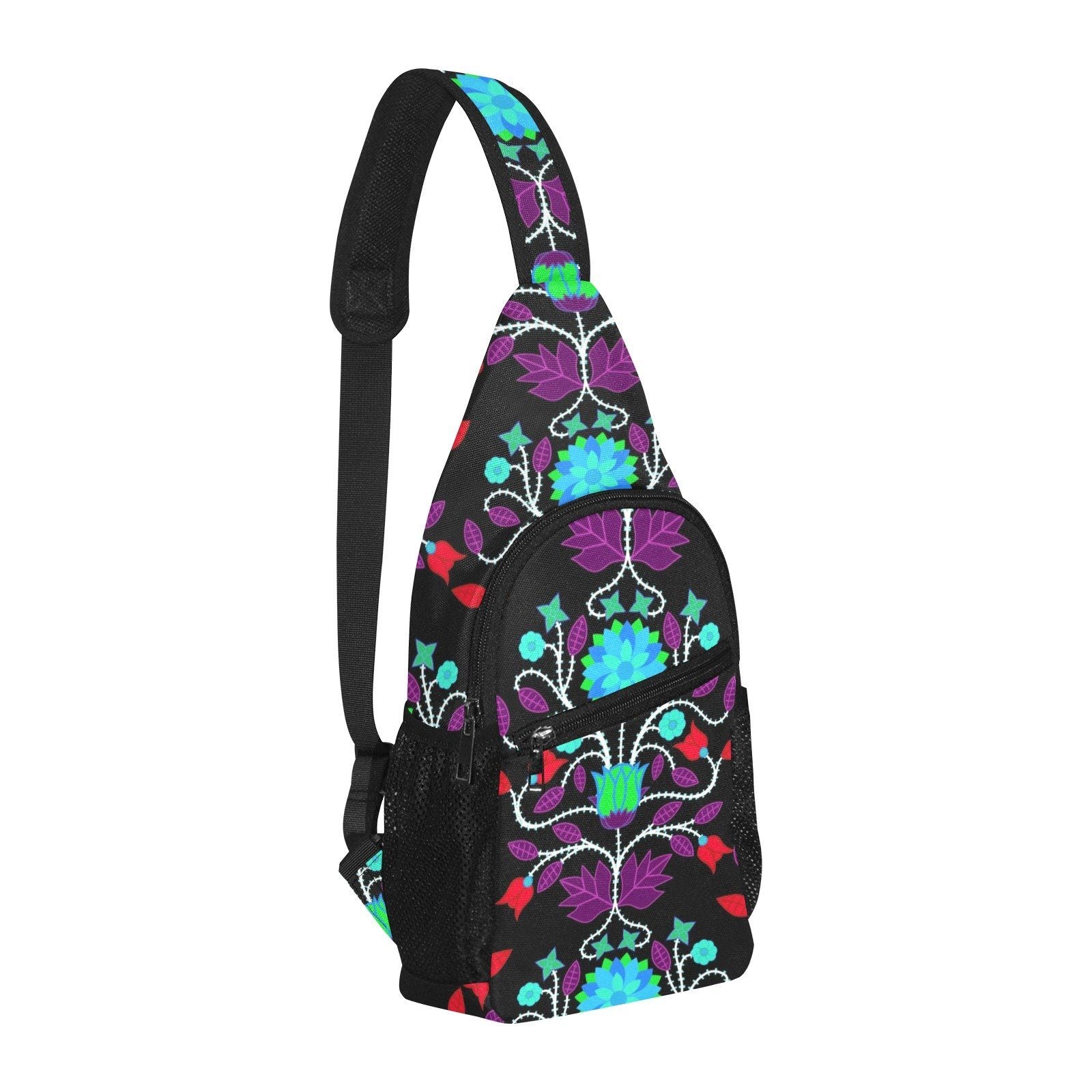 Floral Beadwork Four Clans Winter All Over Print Chest Bag (Model 1719) All Over Print Chest Bag (1719) e-joyer