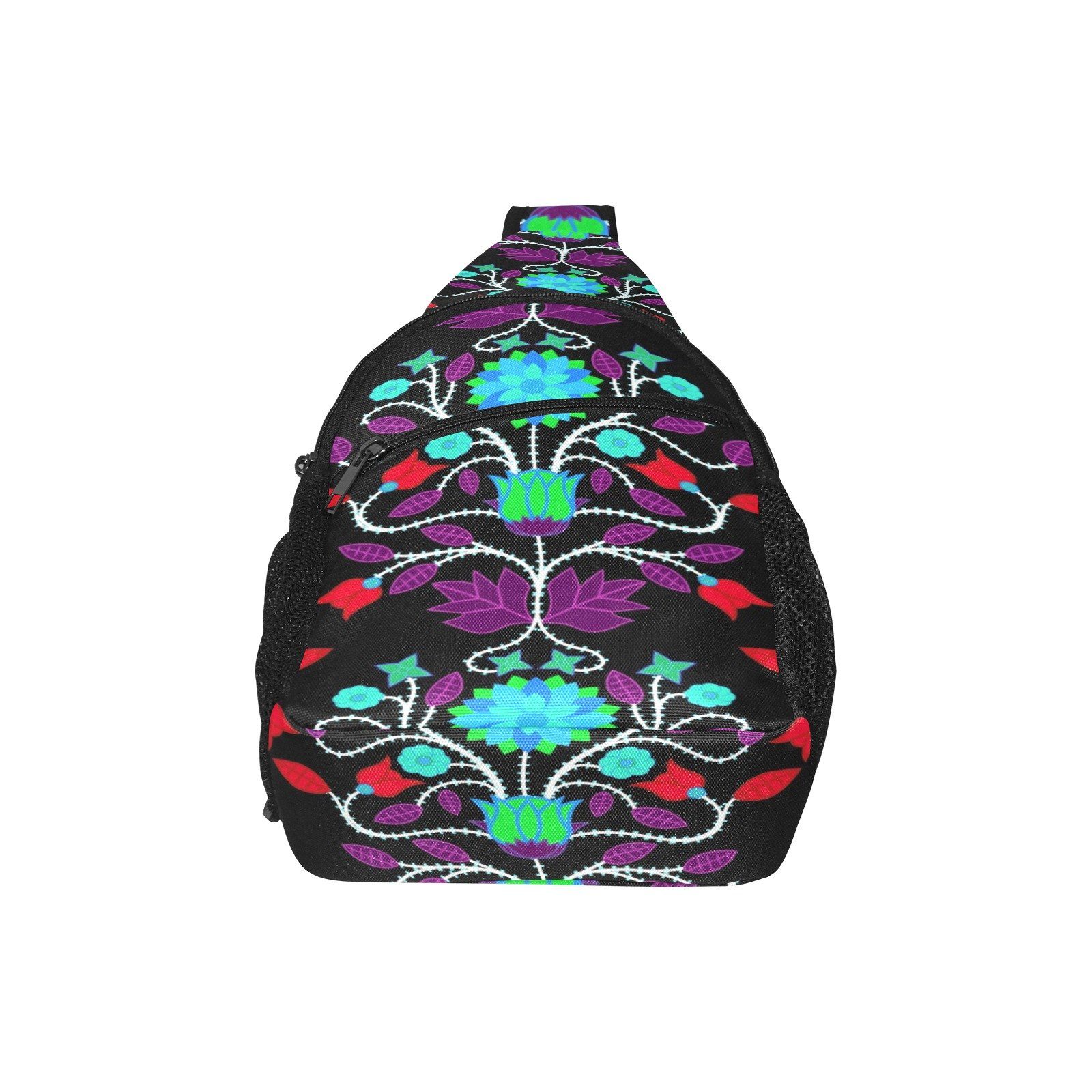 Floral Beadwork Four Clans Winter All Over Print Chest Bag (Model 1719) All Over Print Chest Bag (1719) e-joyer