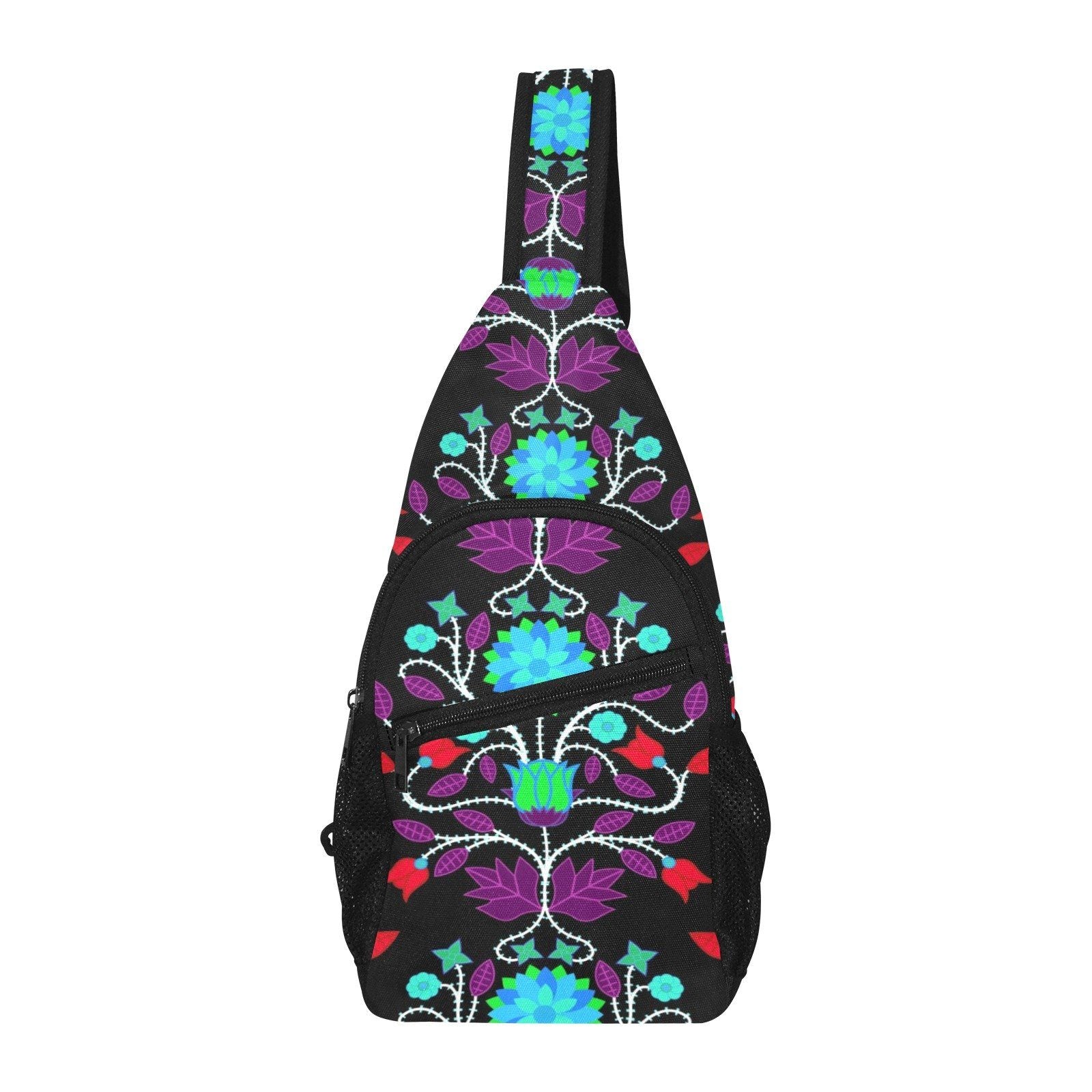 Floral Beadwork Four Clans Winter All Over Print Chest Bag (Model 1719) All Over Print Chest Bag (1719) e-joyer