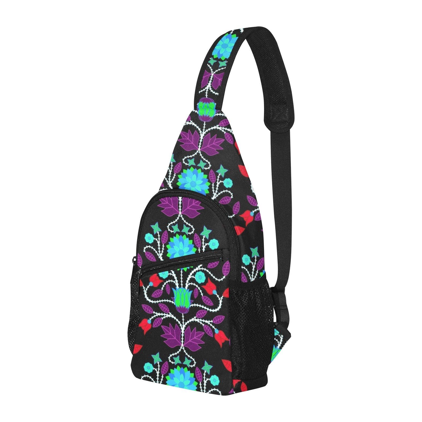 Floral Beadwork Four Clans Winter All Over Print Chest Bag (Model 1719) All Over Print Chest Bag (1719) e-joyer