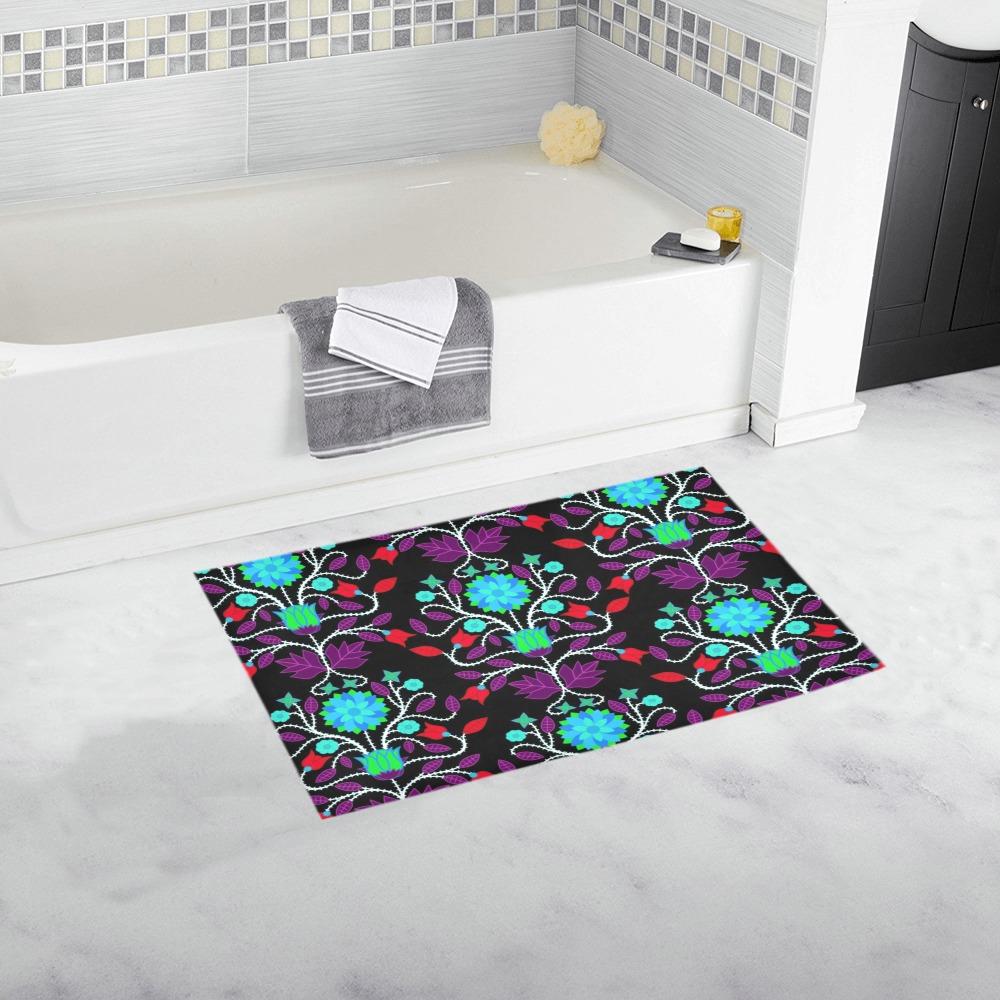 Floral Beadwork Four Clans Winter Bath Rug 16''x 28'' Bath Rug 16''x 28'' e-joyer
