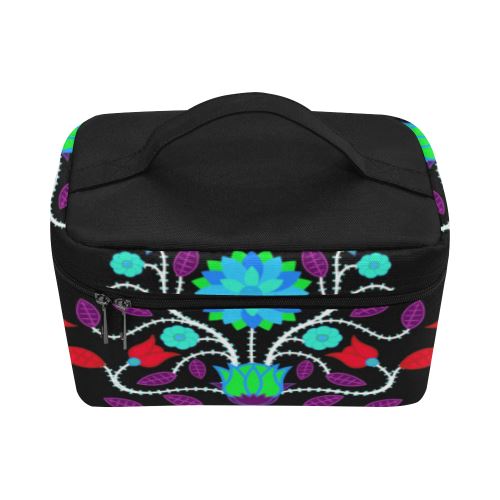 Floral Beadwork Four Clans Winter Cosmetic Bag/Large (Model 1658) Cosmetic Bag e-joyer