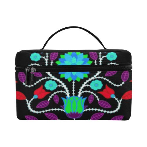 Floral Beadwork Four Clans Winter Cosmetic Bag/Large (Model 1658) Cosmetic Bag e-joyer