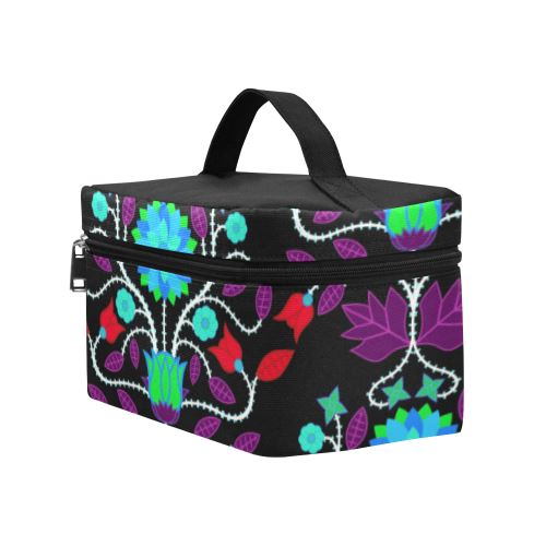 Floral Beadwork Four Clans Winter Cosmetic Bag/Large (Model 1658) Cosmetic Bag e-joyer