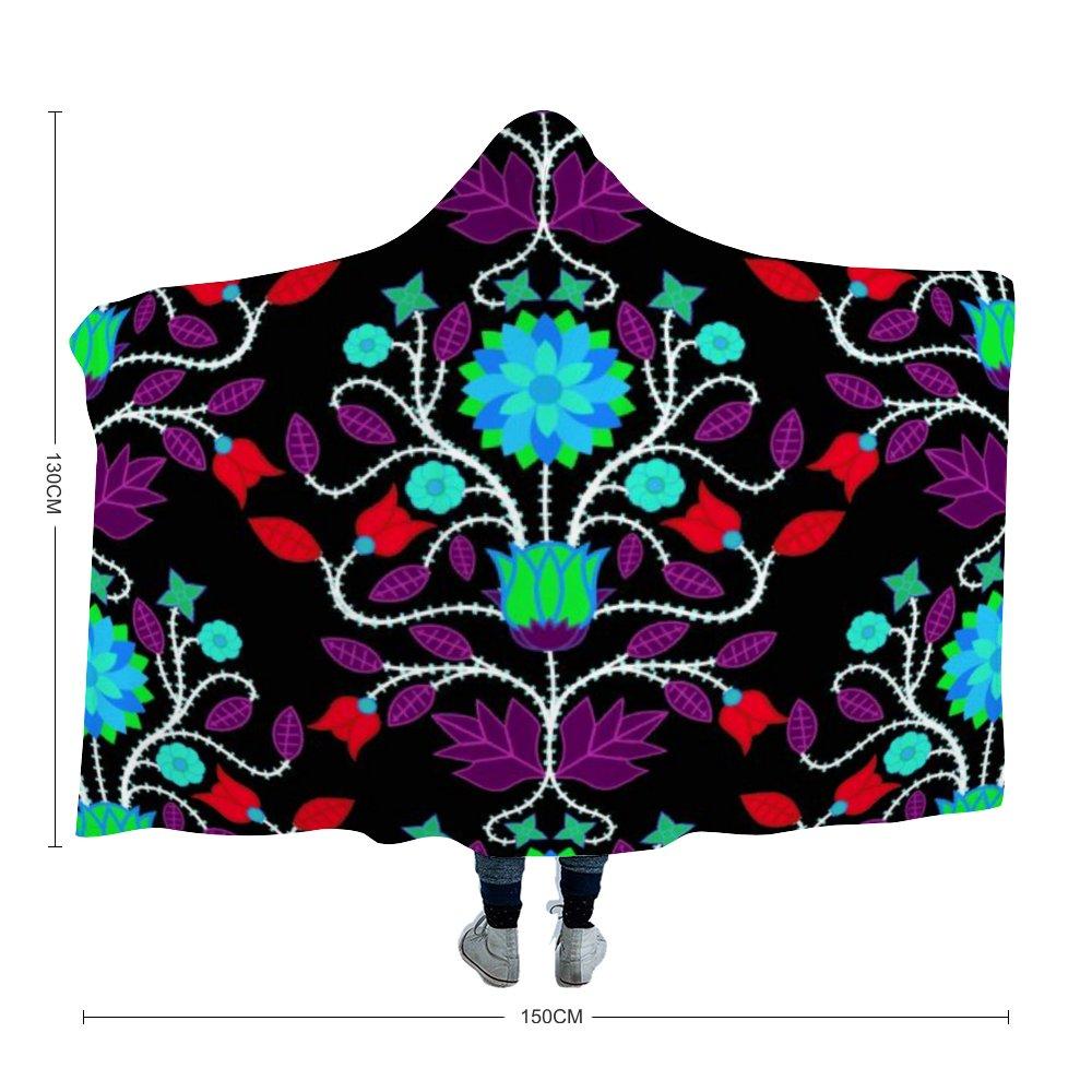 Floral Beadwork Four Clans Winter Hooded Blanket 49 Dzine