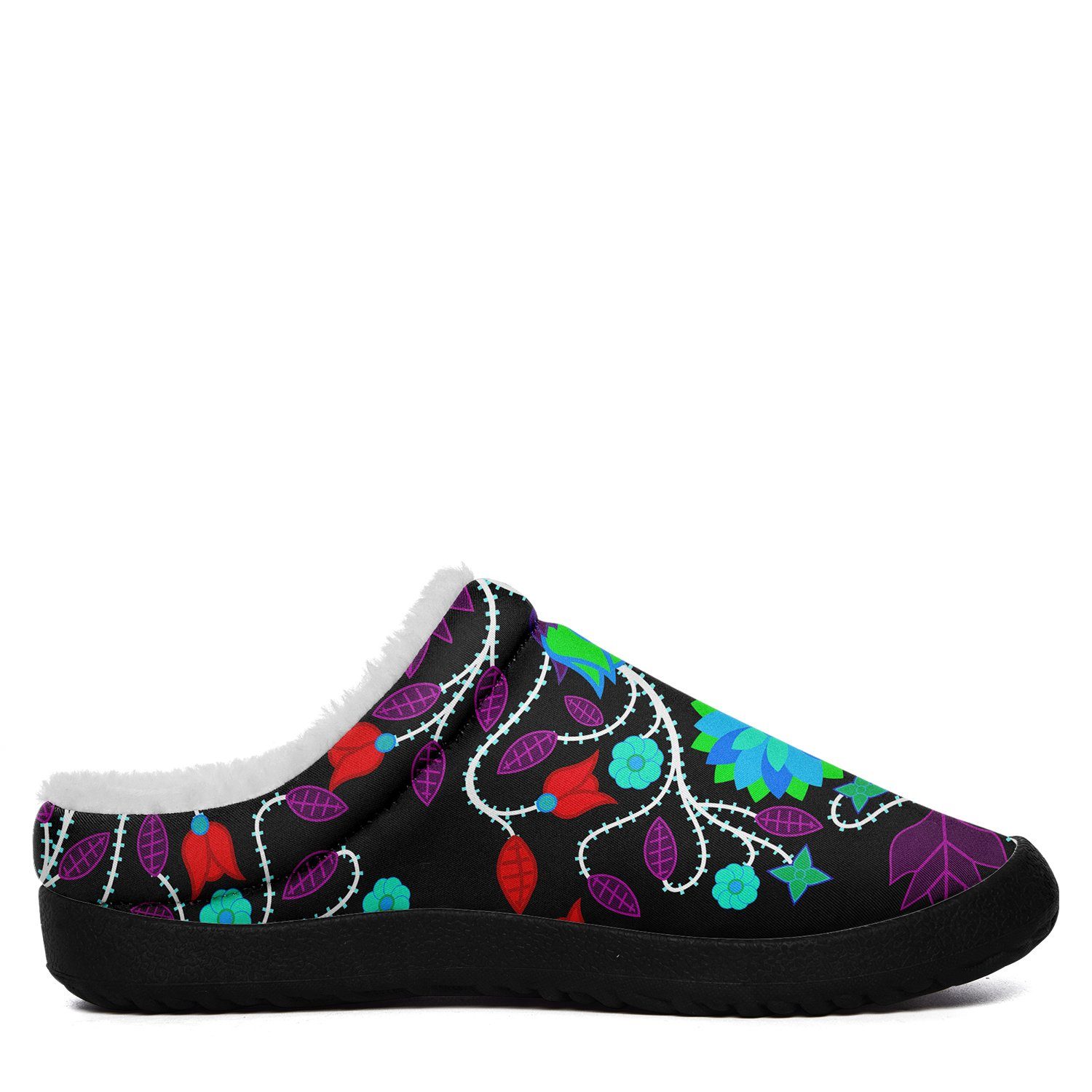 Floral Beadwork Four Clans Winter Ikinnii Indoor Slipper 49 Dzine
