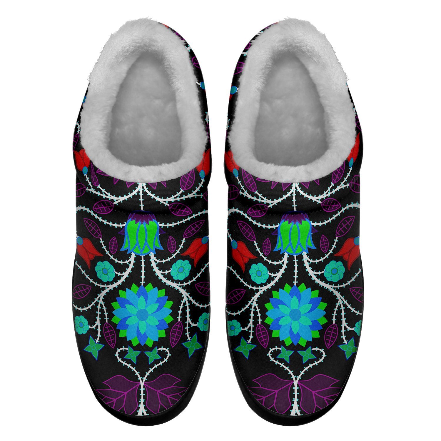 Floral Beadwork Four Clans Winter Ikinnii Indoor Slipper 49 Dzine