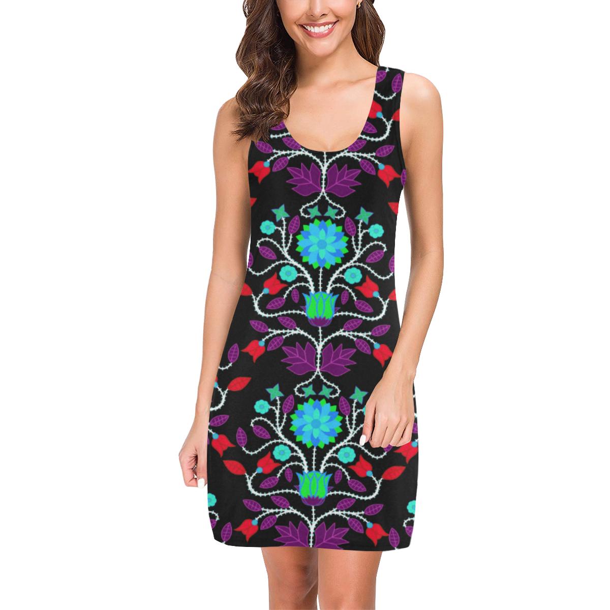 Floral Beadwork Four Clans Winter IkstsÃmiwa Vest Dress (Model D06) Medea Vest Dress (D06) e-joyer