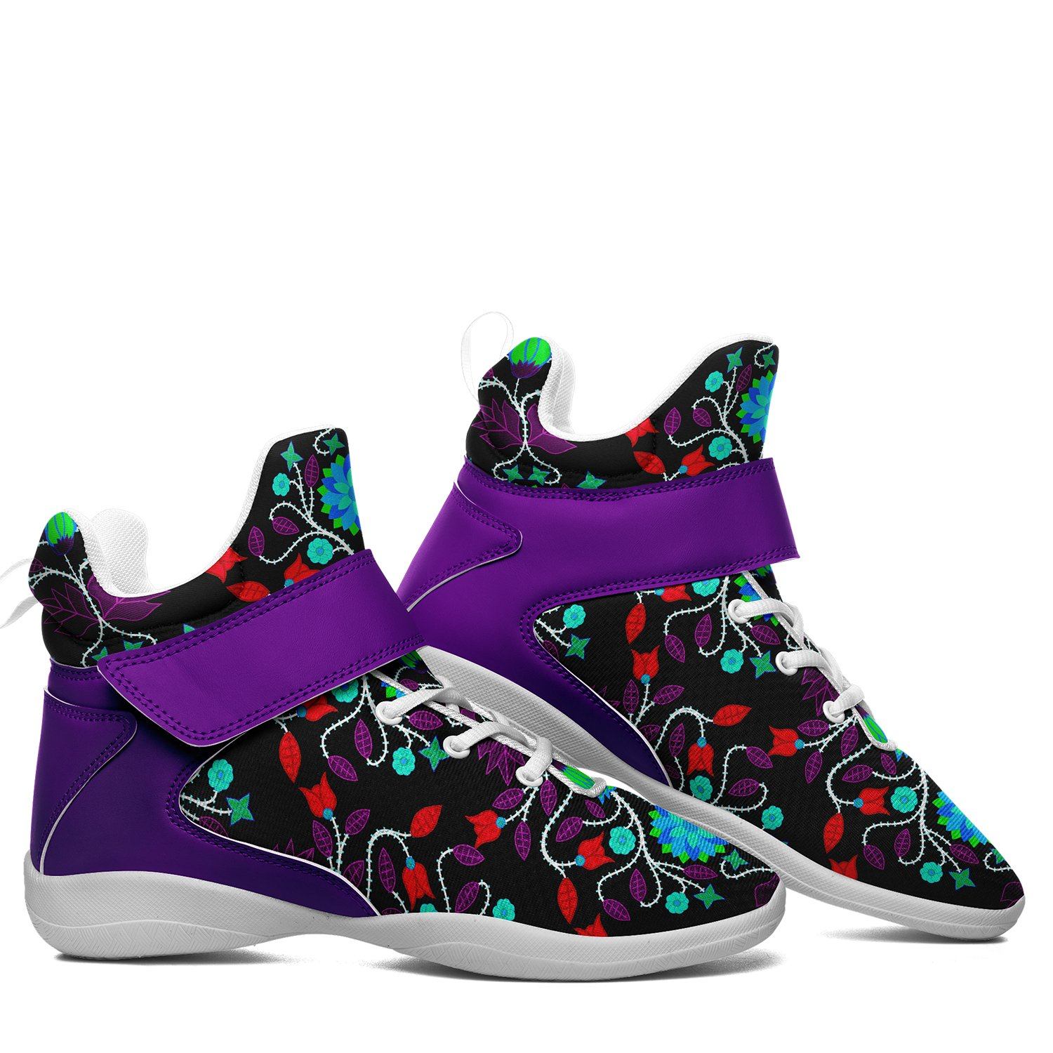 Floral Beadwork Four Clans Winter Ipottaa Basketball / Sport High Top Shoes 49 Dzine
