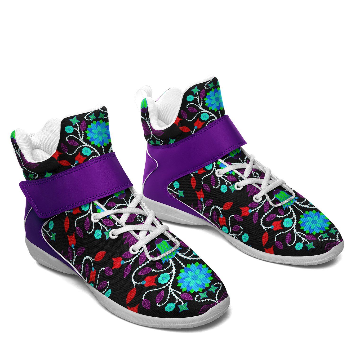 Floral Beadwork Four Clans Winter Ipottaa Basketball / Sport High Top Shoes 49 Dzine