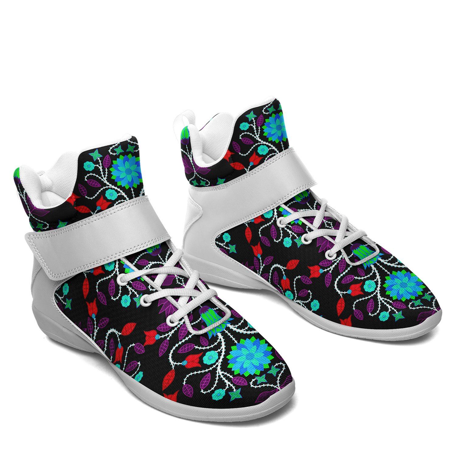 Floral Beadwork Four Clans Winter Ipottaa Basketball / Sport High Top Shoes 49 Dzine