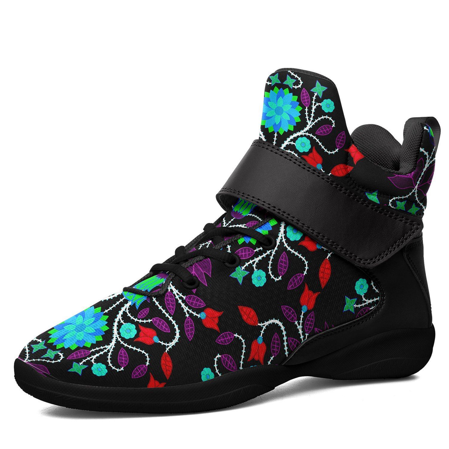 Floral Beadwork Four Clans Winter Ipottaa Basketball / Sport High Top Shoes - Black Sole 49 Dzine US Men 7 / EUR 40 Black Sole with Black Strap 