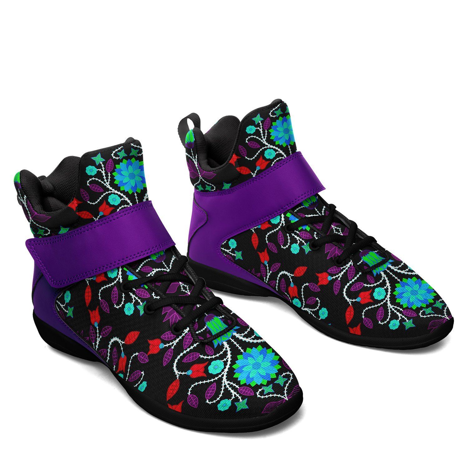 Floral Beadwork Four Clans Winter Kid's Ipottaa Basketball / Sport High Top Shoes 49 Dzine