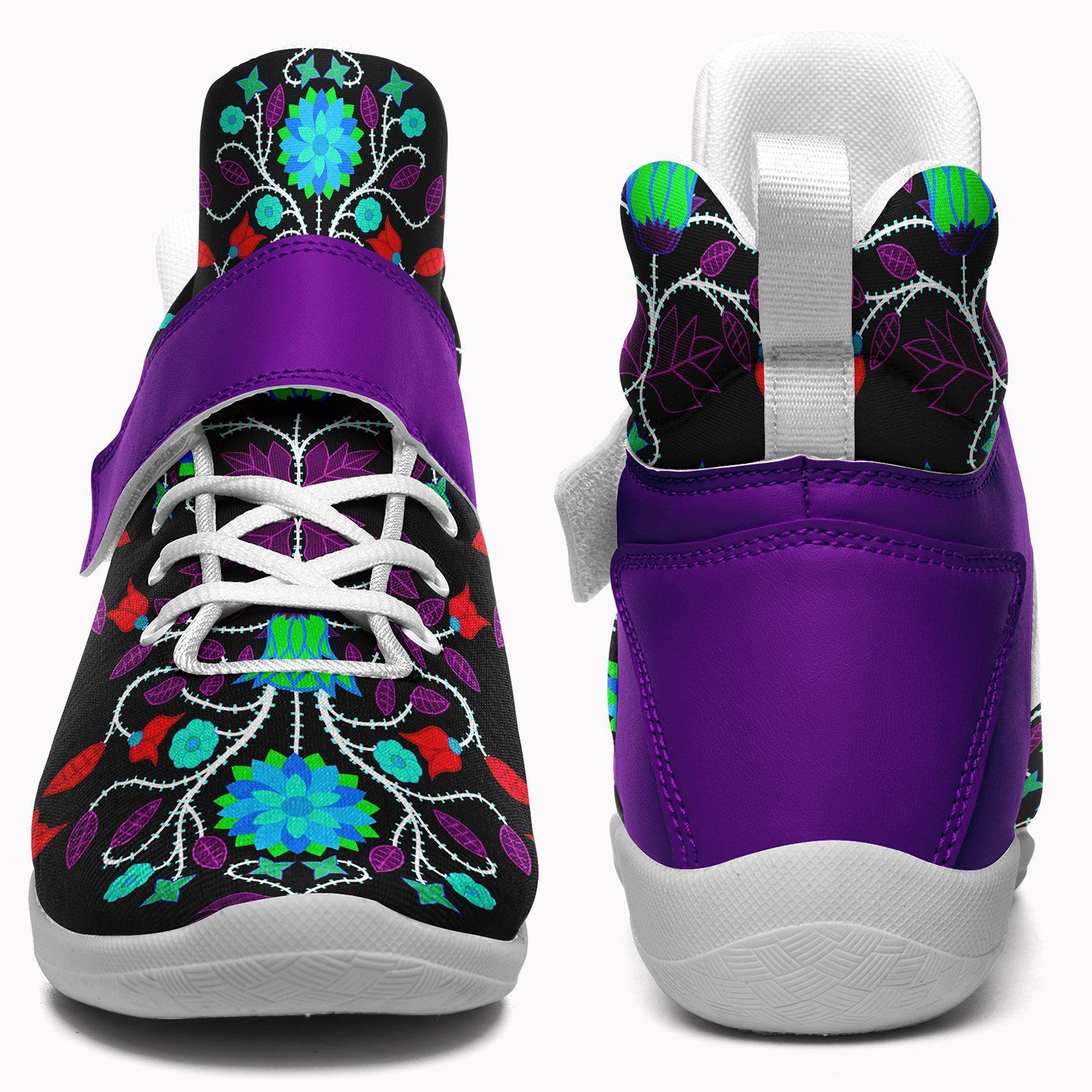 Floral Beadwork Four Clans Winter Kid's Ipottaa Basketball / Sport High Top Shoes 49 Dzine