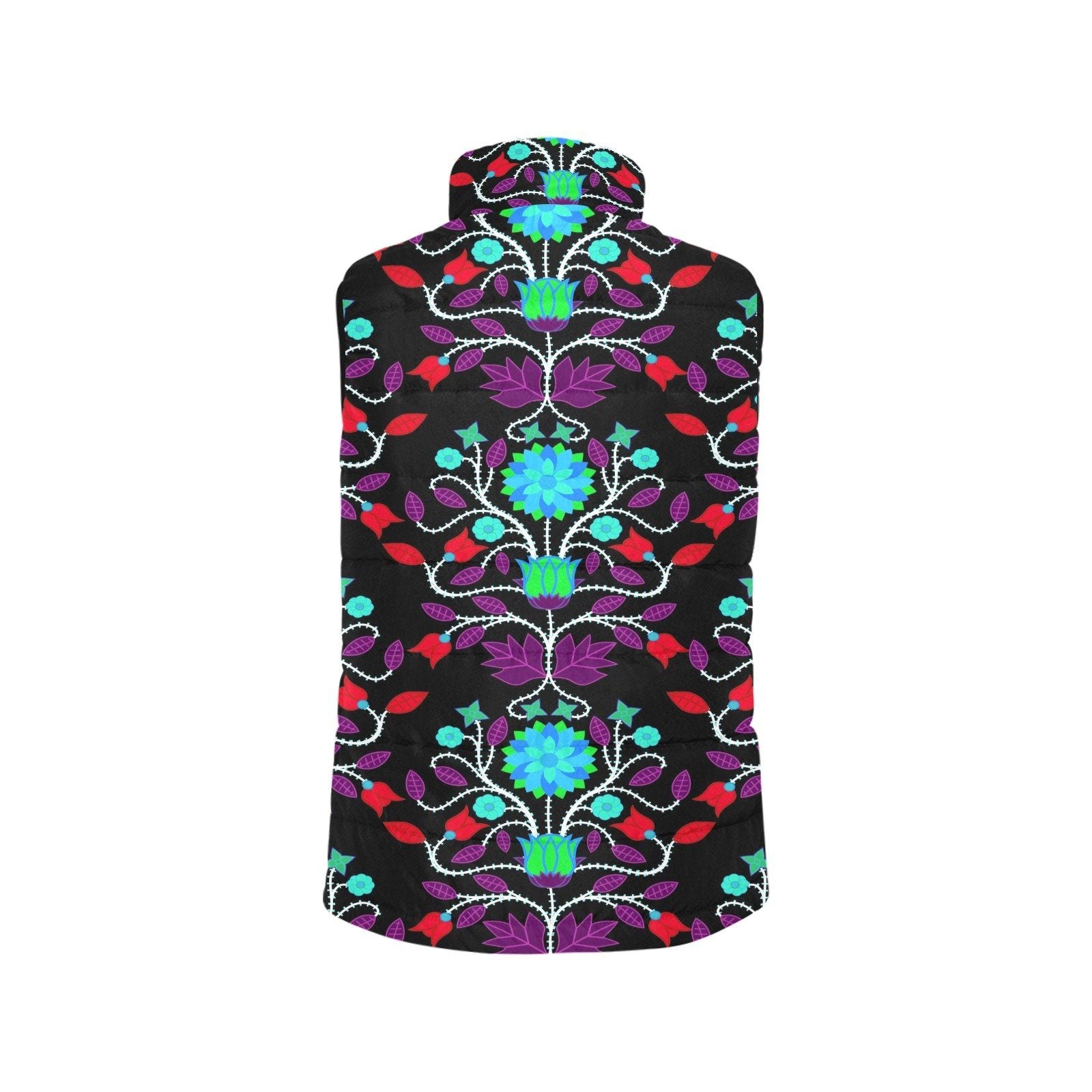 Floral Beadwork Four Clans Winter Men's Padded Vest Jacket (Model H44) Men's Padded Vest Jacket (H44) e-joyer