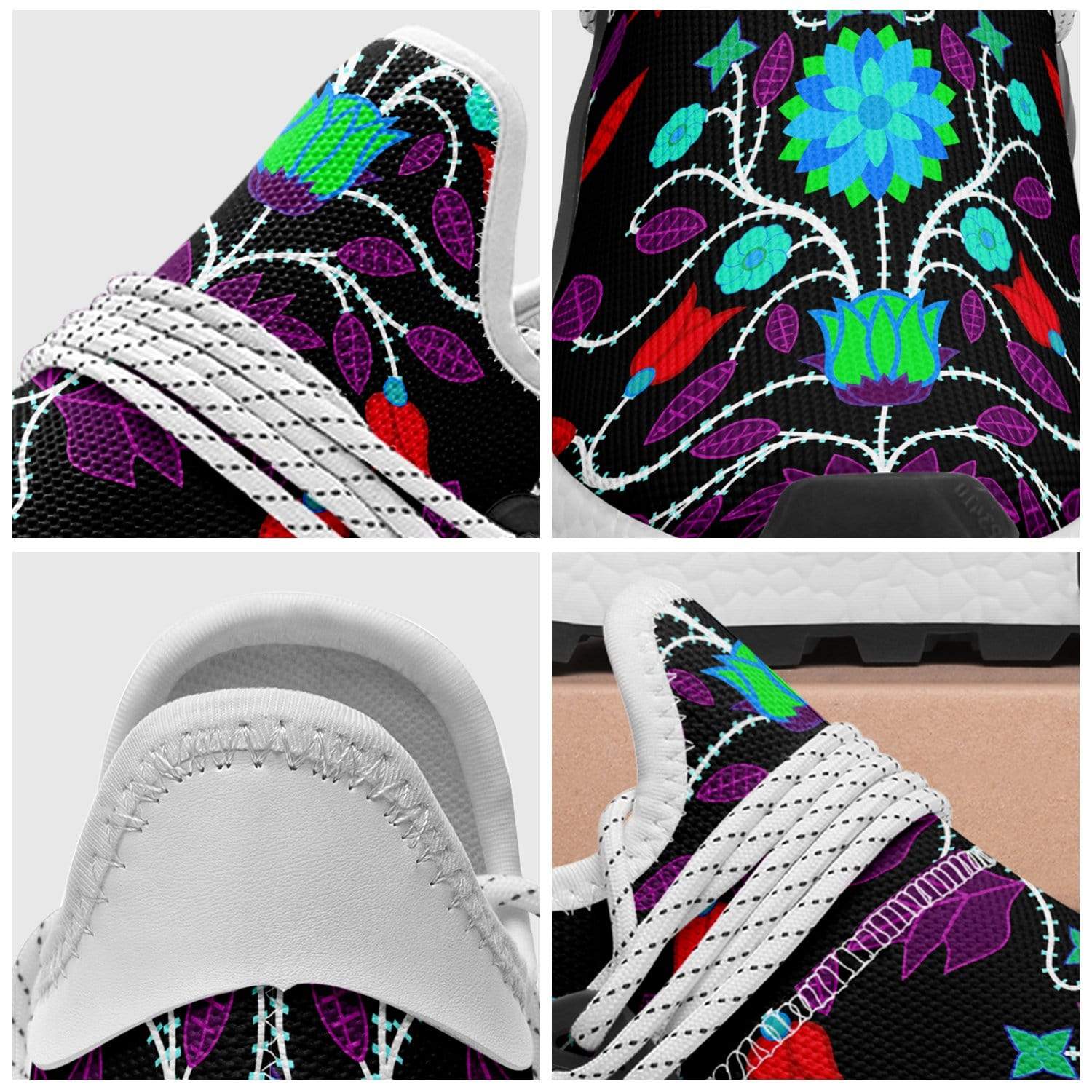 Floral Beadwork Four Clans Winter Okaki Sneakers Shoes 49 Dzine