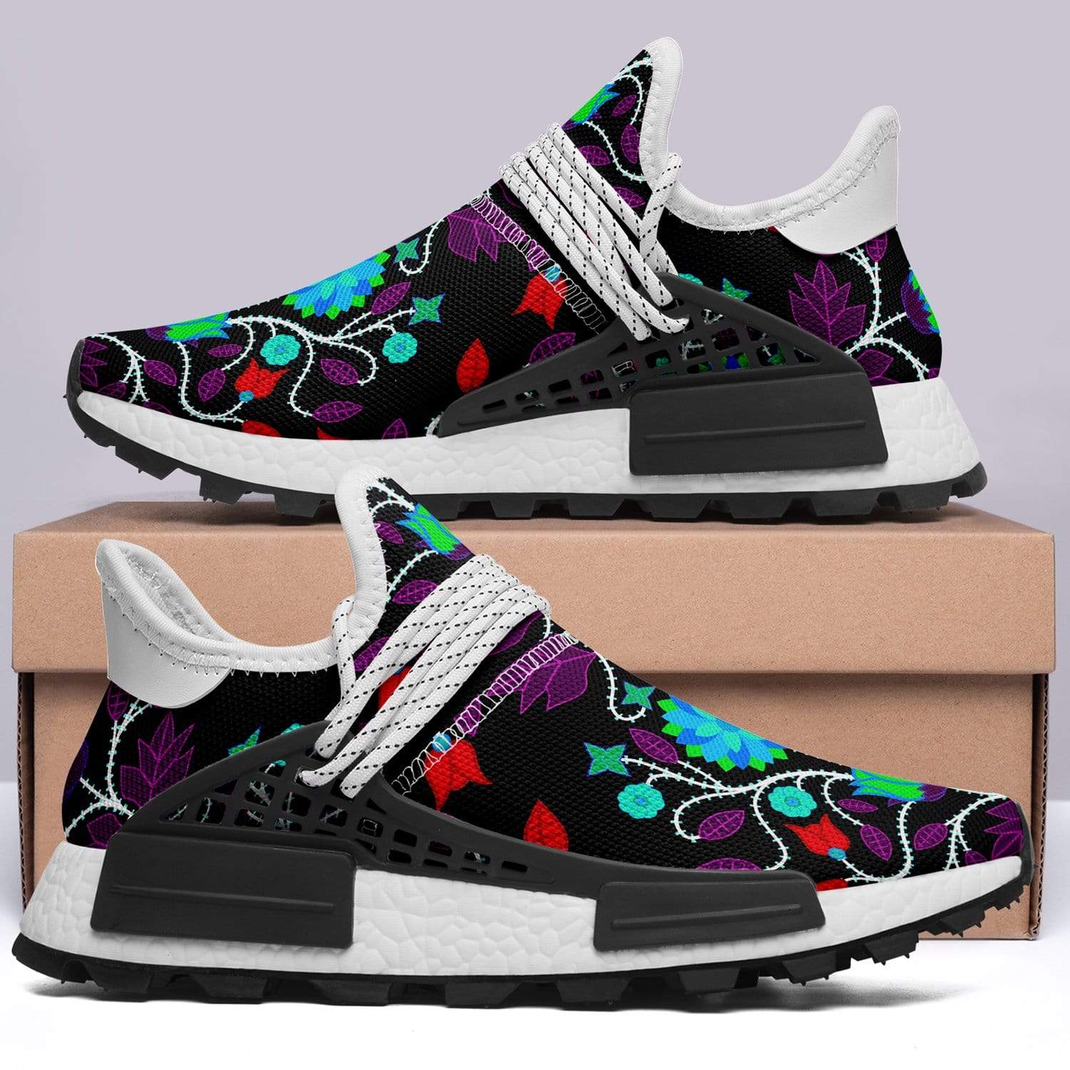 Floral Beadwork Four Clans Winter Okaki Sneakers Shoes 49 Dzine