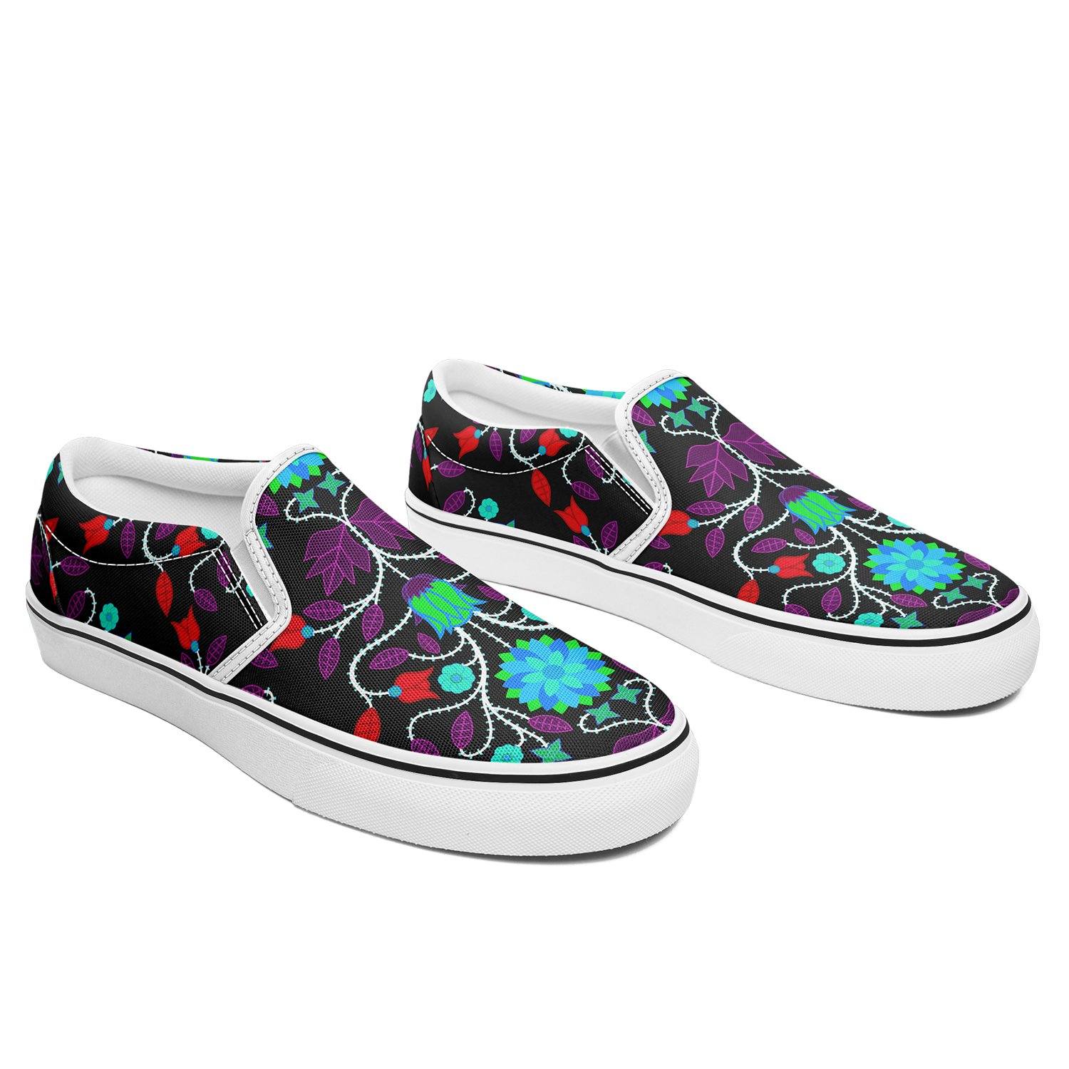 Floral Beadwork Four Clans Winter Otoyimm Canvas Slip On Shoes 49 Dzine