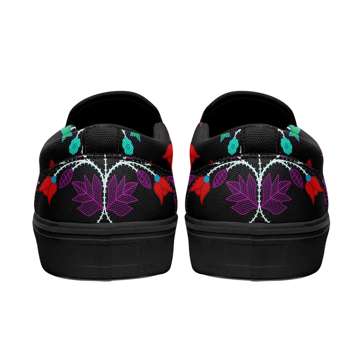 Floral Beadwork Four Clans Winter Otoyimm Canvas Slip On Shoes 49 Dzine
