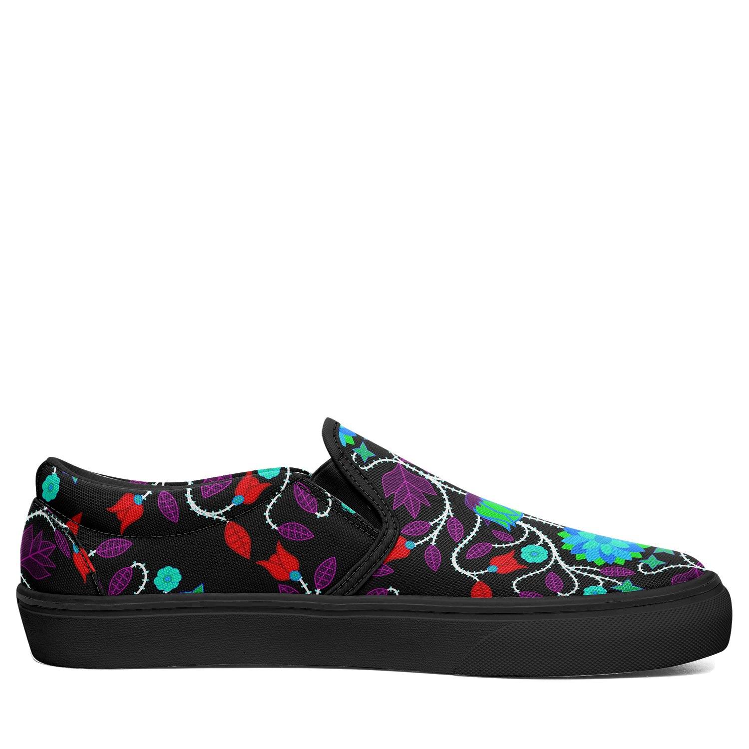 Floral Beadwork Four Clans Winter Otoyimm Canvas Slip On Shoes 49 Dzine