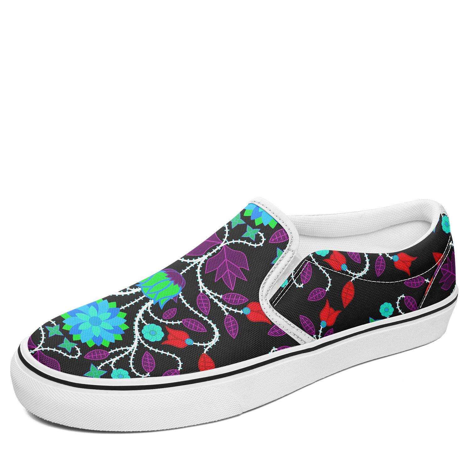 Floral Beadwork Four Clans Winter Otoyimm Canvas Slip On Shoes 49 Dzine
