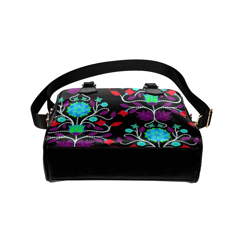 Floral Beadwork Four Clans Winter Shoulder Handbag (Model 1634) Shoulder Handbags (1634) e-joyer