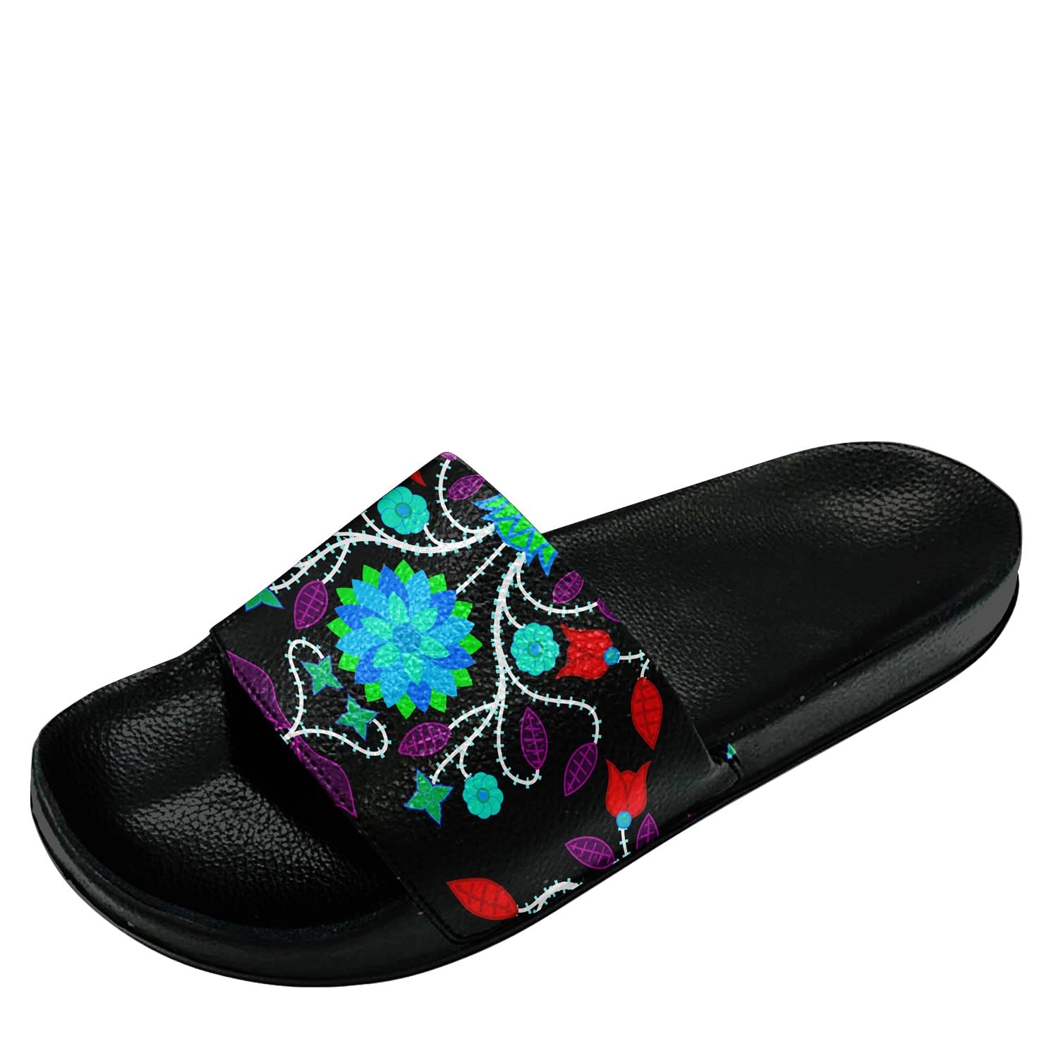 Floral Beadwork Four Clans Winter Slide Sandals 49 Dzine