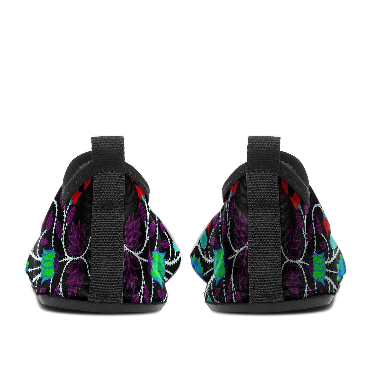 Floral Beadwork Four Clans Winter Sockamoccs Kid's Slip On Shoes 49 Dzine