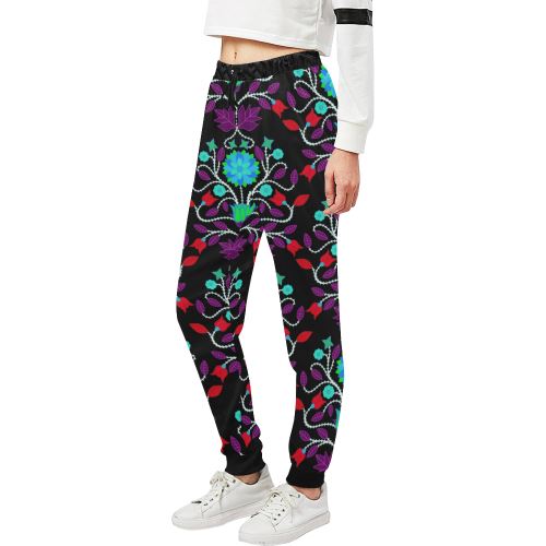 Floral Beadwork Four Clans Winter Women's All Over Print Sweatpants (Model L11) Women's All Over Print Sweatpants (L11) e-joyer