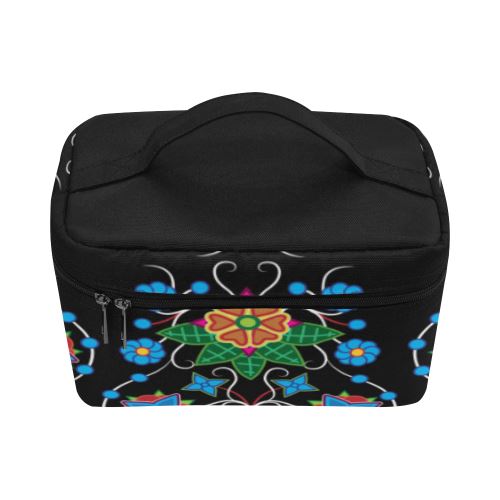 Floral Beadwork Four Mothers Cosmetic Bag/Large (Model 1658) Cosmetic Bag e-joyer
