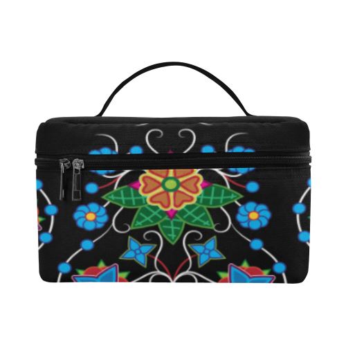 Floral Beadwork Four Mothers Cosmetic Bag/Large (Model 1658) Cosmetic Bag e-joyer