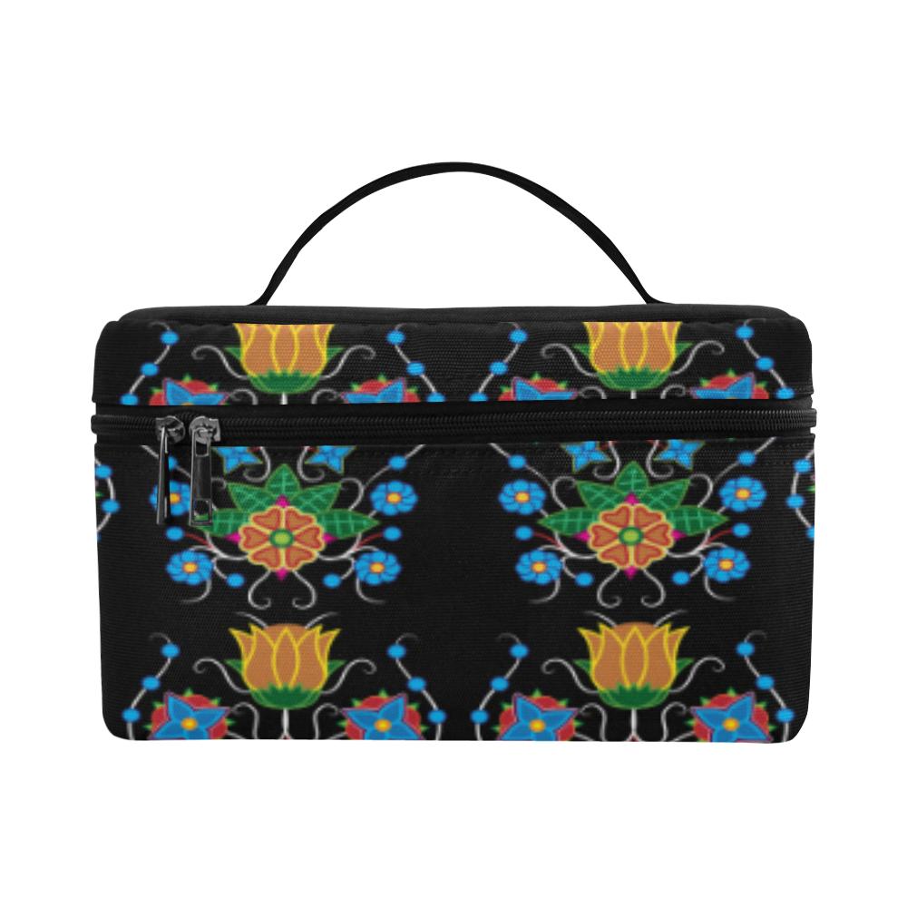 Floral Beadwork Four Mothers Cosmetic Bag/Large (Model 1658) Cosmetic Bag e-joyer