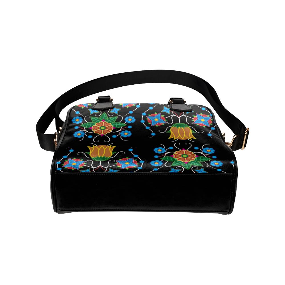 Floral Beadwork Four Mothers Shoulder Handbag (Model 1634) Shoulder Handbags (1634) e-joyer