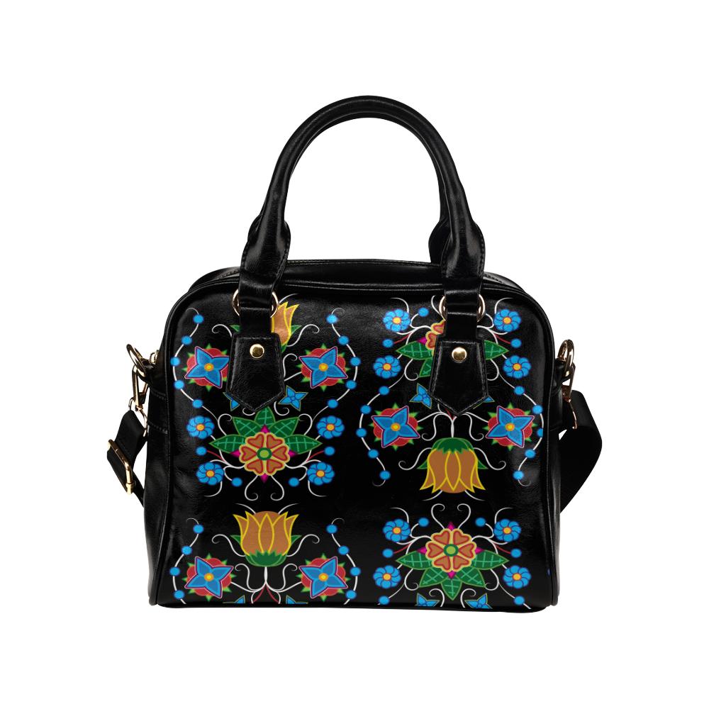 Floral Beadwork Four Mothers Shoulder Handbag (Model 1634) Shoulder Handbags (1634) e-joyer