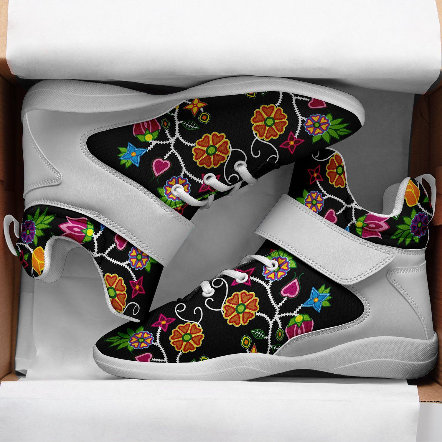 Floral Beadwork Ipottaa Basketball / Sport High Top Shoes 49 Dzine