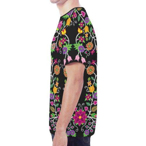 Floral Beadwork New All Over Print T-shirt for Men (Model T45) New All Over Print T-shirt for Men (T45) e-joyer