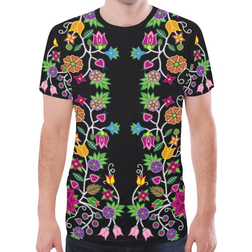 Floral Beadwork New All Over Print T-shirt for Men (Model T45) New All Over Print T-shirt for Men (T45) e-joyer
